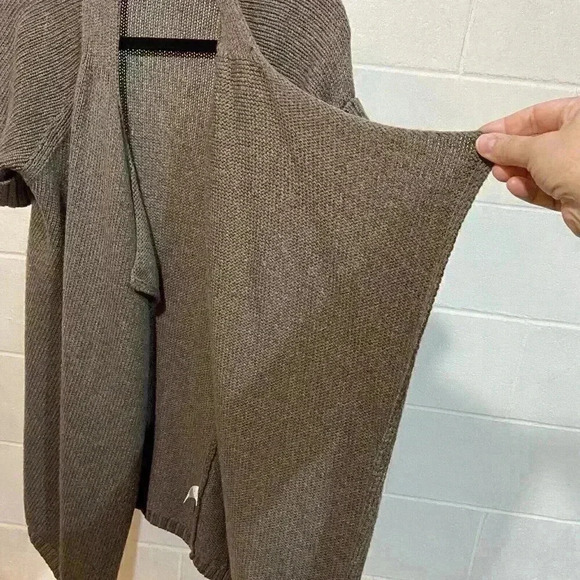 NEW Vince Women's SS Cardigan Sweater XSMALL Brown Wool‎ Blend Draped Open Front - Picture 4 of 13